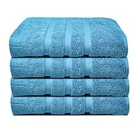 Luxury Bath Sheets Zero Twist Cotton 600 GSM (90 x140cm) Thick & Plush Hotel Quality Large Pool Spa & Hotel Bathroom Bath Towels | Pack Of 4 Teal Blue