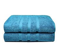 Luxury Bath Sheets Zero Twist Cotton 600 GSM (90 x140cm) Thick & Plush Hotel Quality Large Pool Spa & Hotel Bathroom Bath Towels | Pack Of 2 Teal Blue