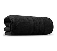 Luxury Bath Sheets Zero Twist Cotton 600 GSM (90 x140cm) Thick & Plush Hotel Quality Large Pool Spa & Hotel Bathroom Bath Towels | Pack Of 1 Jet Black