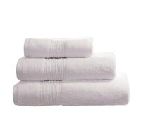 Luxury Bathroom 2 x Hand Towel & 2 x Bath Towel Bundle Set | Pack of 4 | Turkish Cotton Linen Blend 600GSM | White Colour | 50cm x 90cm & 70cm x 130cm | Thick & Plush