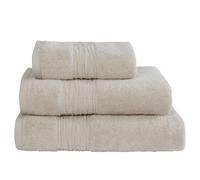 Luxury Bathroom 2 x Hand Towel & 2 x Bath Towel Bundle Set | Pack of 4 | Turkish Cotton Linen Blend 600GSM | Linen Ecru Colour | 50cm x 90cm & 70cm x 130cm | Thick & Plush