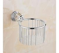 Luxury Bathroom Accessories Set - Stylish Brass Shower Shelf Silver Crystal Wall-Mounted Towel Bar Toilet Paper Holder & Brush Holder - Elegant Upgrade for Modern Bathroom Décor.