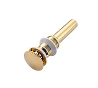 Luxury Bathroom Basin Sink Pop Up Drain Brass With & Without Overflow Vanity Waste Drainer 5-colors For Choice Suitable for bathtubs(Golden B)