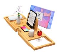 Luxury Bathtub Caddy Tray - Bath Tray - Bath Tub Tray Table for Bathtub - Bath Caddy Tray for Bathtub, Expandable Size, Fits Most Tubs