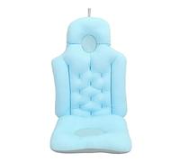 Luxury Bathtub Cushion, Spa-Style Bath Pillow, Eco-Friendly Folding Mattress with Ergonomic Head Support and Back & Tailbone Pain Relief (Blue)