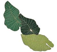 Luxury Beaded Table Runner - 13x36 Inches Handcrafted Leaf Pattern with Glass Beads & Polyester Back - Elegant Table Decor for Dining, Coffee Table & Events (Green) - CLEENTABLE