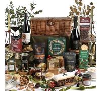 Luxury Bearing Gifts Gourmet Christmas Hamper for Couples, Friends & Family - Red Wine Hamper with Prosecco, Christmas Cake, Brandy Mince Pies & Artisan Treats - Clearwater Hampers & Gourmet Gifts
