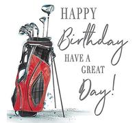 Luxury Beautiful Contemporary Golf Birthday Card - 160 mm sq - Koko Designs, KS075