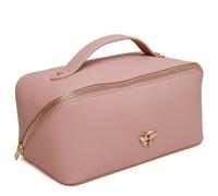 Luxury Beauty Case by Alice Wheeler London Train Case Vanity Toiletry Bag Make-Up Case for Ladies 3 Different Sizes ! (Pink, Large)