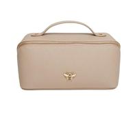Luxury Beauty Case by Alice Wheeler London Train Case Vanity Toiletry Bag Make-Up Case for Ladies 3 Different Sizes ! (Stone, Medium)