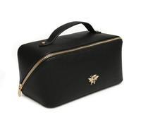 Luxury Beauty Case by Alice Wheeler London Train Case Vanity Toiletry Bag Make-Up Case for Ladies 3 Different Sizes ! (Black, Mini)
