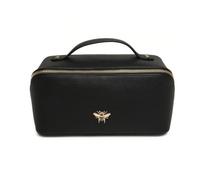 Luxury Beauty Case by Alice Wheeler London Train Case Vanity Toiletry Bag Make-Up Case for Ladies (Black)