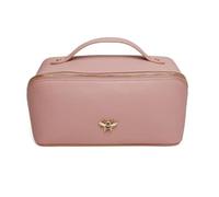 Luxury Beauty Case by Alice Wheeler London Train Case Vanity Toiletry Bag Make-Up Case for Ladies (Pink)