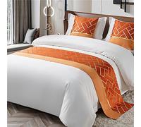 Luxury Bed Runners & Cushions Set Elegant Hotel Bedding Scarf Decorative Bedspread & Towel for Living Room & Bedroom Perfect 50x210 + 50x50 cm Size