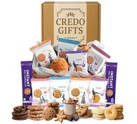 Luxury Biscuits Gift Set Hamper with Hot Chocolate - 2 Packs Each of White Choc Chip, Shortie Swirl, Oat Crunch, Choc Chip Cookies & Hot Chocolate Sachets - Cookie Hamper Gifts for Men & Women