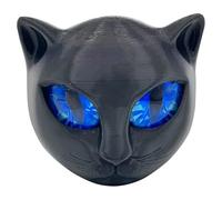 Luxury Black Cat Statue | Resin Black Cat Head Sculpture | Hand-Carved Blacks Crystal Cats Sculpture Ornament | Elegant Art Kitten Keepsake Statues Collectibles for Desktop Decor