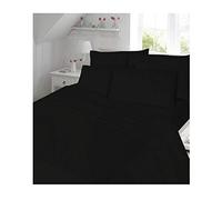 Luxury Black Cot Bed Fitted Sheet Thermal Flannelette 100% Cotton, Cot Fitted Bed Sheet Black