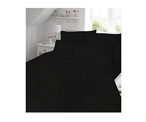 Luxury Black Cot Bed Fitted Sheet Thermal Flannelette 100% Cotton, Cot Fitted Bed Sheet Black