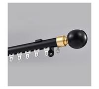 Luxury Blackout Curtain Rod Double Wall-Mount Drapery Track for Bedroom Bay Window Kitchen & Sliding Door - 400cm/13.1ft Stylish &(Black-A)