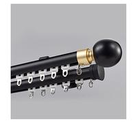 Luxury Blackout Curtain Rod Wall Mount Double Track for Bedroom & Kitchen 200cm/6.5ft Adjustable Drapery Rods for Bay Windows & Sliding DoorsElegant Home Decor