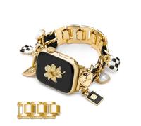 Luxury Bling for Apple Watch Band for Women - Adjustable Metal Strap with Elegant Decorative, Compatible with iwatch 38mm, 40mm, 41mm, 42mm, 44mm, 45mm,46mm, 49mm Apple Watch Series 10/9/8/7/6/5/4/3/2