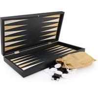 Luxury Board Game Backgammon Tavla XXL Classic Leather Brown