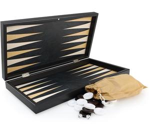Luxury Board Game Backgammon Tavla XXL Classic Leather Brown