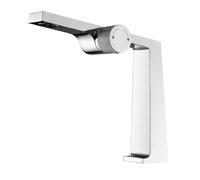 Luxury Brass Black Bathroom Faucet with Minimalist Modern Design, Ceramic Valve Core, Hot & Cold Water Single Hole Basin Mixer(Chrome,G9/16)