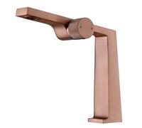 Luxury Brass Black Bathroom Faucet with Minimalist Modern Design, Ceramic Valve Core, Hot & Cold Water Single Hole Basin Mixer(Shiny Rose Gold,G1/2)
