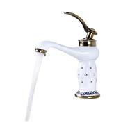 Luxury Brass Kitchen Sink Mixer Tap & Bathroom Faucet - Single Handle Diamond Water Mixer for Hot & Cold - Elegant Basin Tap for Kitchen & Lavatory Use
