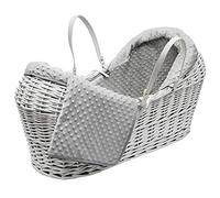 Luxury British Made Blue Pink Popcorn Izzy Pod Noah Pod Apples and Pears Moses Basket Covers Bedding Set (Basket is NOT Included) (Grey)