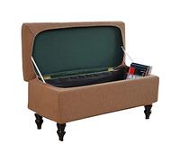 Luxury Brown Ottoman Cover 120 160cm Extra Large Rectangle Slipcover with Lid Stretch Dustproof Storage Bench Protector for Folding Ottoman Furniture