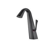 Luxury Brushed d Brass Bathroom Faucet Single Handle 1 Hole Dual Control Hot & Cold Simple Design Matte Black Finish - Modern Basin Mixer Tap