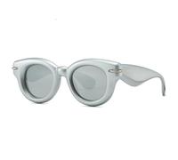 Luxury Bubble Big Frame Round Sunglasses For Women For Men Sun Glasses Vintage Eyeglasses Shades (Silver Silver,One Size)