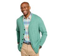 Pegasus Men's Luxury Cable Knit Cardigan - Super Soft Yarn, Button-Up with Pockets Mint M