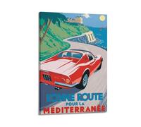 Luxury Car Poster for Dino's Streamlined Grace in Urban Nightscape Poster Decorative Painting Canvas Wall Posters And Art Picture Print Modern Family Bedroom Decor Posters 08x12inch(20x30cm)
