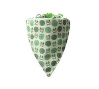 Luxury Cat Collars with Bow Tie and Bell | Safe Quick Release Breakaway Buckle | ZACAL Cat Collars (Green Froggy Bandana)