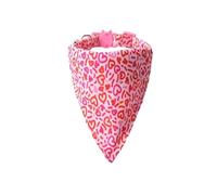 Luxury Cat Collars with Bow Tie and Bell | Safe Quick Release Breakaway Buckle | ZACAL Cat Collars (Pink Hearts Bandana)