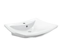 Luxury Ceramic Rectangular Basin with Overflow Tap Hole 600x440x170mm White Countertop Basin Modern Bathroom Easy Fit Stylish Bathroom Design