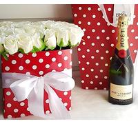 Luxury Champagne Chocolates with Flowers Hamper