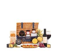 Luxury Cheese and Wine Delight Hamper - Gourmet Cheese, Crackers & Chocolates with Red Wine - Perfect Gifting for Couples & Special Occasions