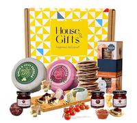 Luxury Cheese, Chutney And Cracker Gift Box Hamper With Creamy Truckles, Chutney Preserves, Savoury Biscuits - Cheese Board Ready,6x Gourmet Festive Treats, Sharing Platter | Christmas Delight