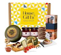 Luxury Cheese & Chutney Mini Hamper Gift Box with Mature Cheddar Truckle, Hot Chilli Jam, Sweet Chilli Jam & Savoury Crackers - Artisan Cheese Board Hampers Gift Set, Christmas Platter