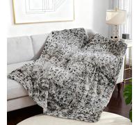 Luxury Cheetah Print Shaggy Plush Throw Blanket Faux Fur Blanket Throw Soft Fluffy Warm Comfy Throws Fuzzy Fur Throw for Sofa, Living Room, Office Couch (Leopard Print Grey, 60''×90''Blanket)