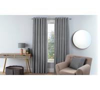 Luxury Chenille Eyelet Curtains Pair: 46 x 54 /Red