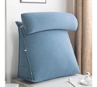 Luxury Chenille Velvet Ergonomic Pillow Set - Adjustable Wedge Lumbar & Neck Support Pillow for Reading in Bed, Back Pain Relief, Sofa, TV Watching, Spine A(Size:45*45*20cm/17.71*17.71*7.87in,Color:G)
