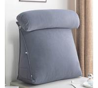 Luxury Chenille Velvet Ergonomic Pillow Set - Adjustable Wedge Lumbar & Neck Support Pillow for Reading in Bed, Back Pain Relief, Sofa, TV Watching, Spine A(Size:60*50*22cm/23.62*19.68*8.66in,Color:A)