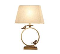 Luxury Chinese Creative Brass Bird Desk Lamp - Elegant Fabric Lighting for Living Room, Office, Study, Bedroom, and Coffee Shops - Perfect for Villas, Clubs, and Restaurants