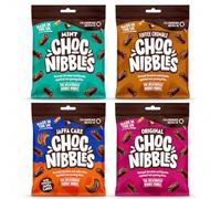 Luxury Choc Nibbles Biscuit Variety Pack 4 x 135g - Premium Crispy Bite-Sized Chocolate Biscuit Snacks Featuring Original, Mint, Toffee & Jaffa Cake Flavours - Indulgent Gourmet Chocolate Treat