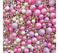 Luxury chocolate ball sprinkles Pink lilac purple metallic Gold White pastel Sprinkles cupcake cake topper pearls 100s 1000s valentines Mother’s Day wedding decoration party baby shower WITH LOVE